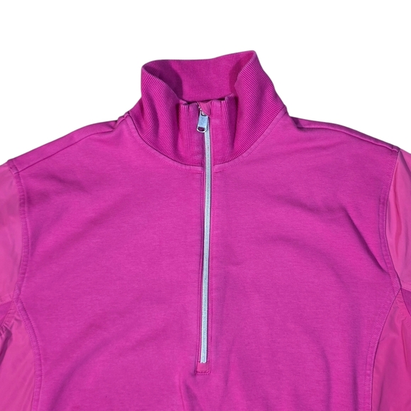 Athleta Triumph Hybrid Half Zip Sweatshirt Salvia Pink Size XS - Picture 3 of 9